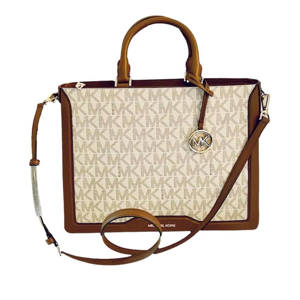 Michael Kors Vanilla Signature PVC Jessie Tote nwt